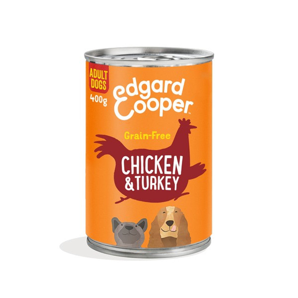 Edgard & Cooper Wet Tin for Dogs in Chicken & Turkey 400g