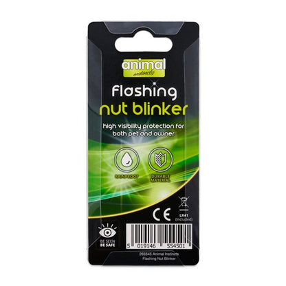 Animal Instincts Flashing Safety Nut Blinker Blue
