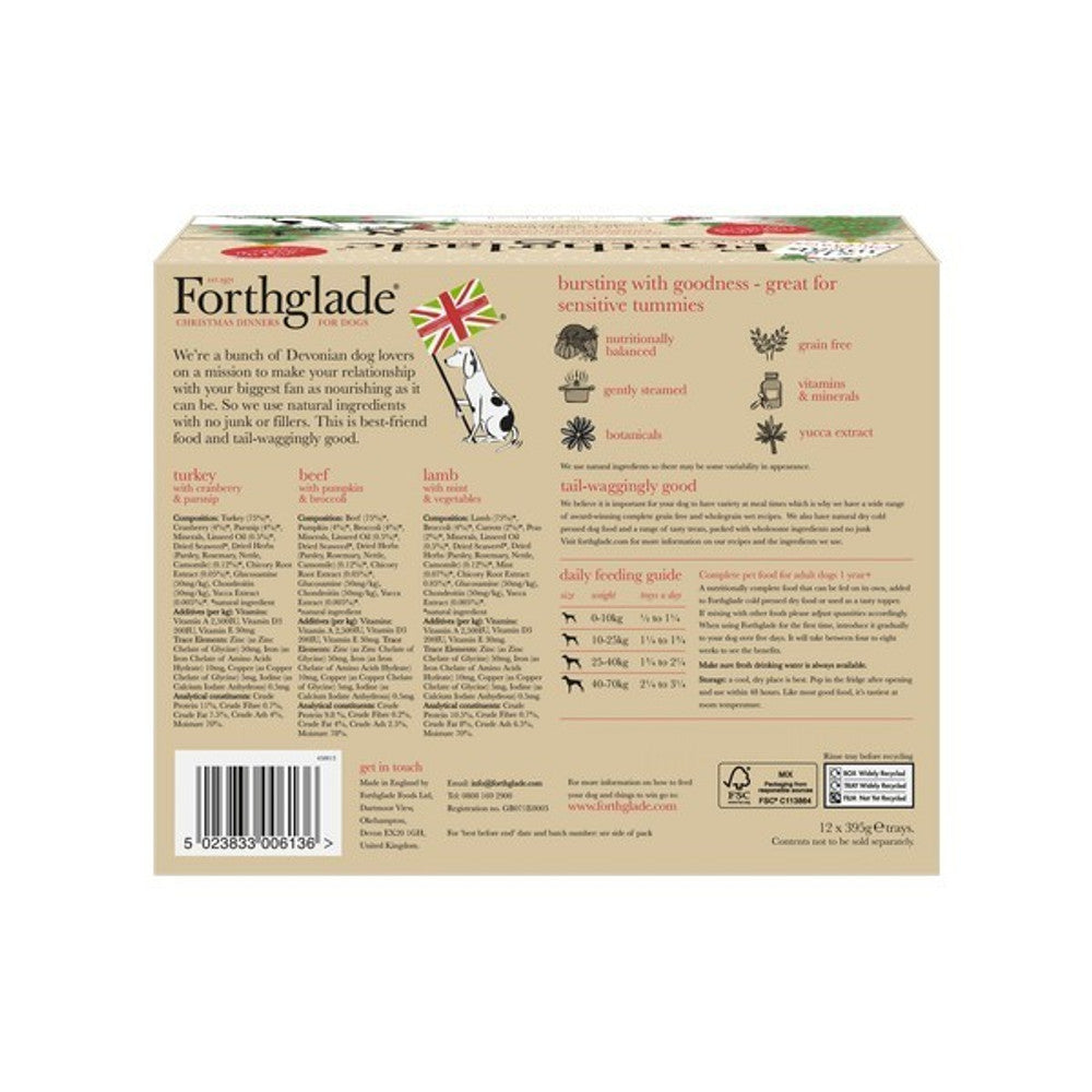 Forthglade Adult Variety (Christmas) Grain Free 12x395g