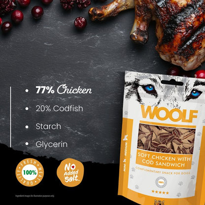 CoA Woolf Soft Sandwich of Chicken & Cod 100g