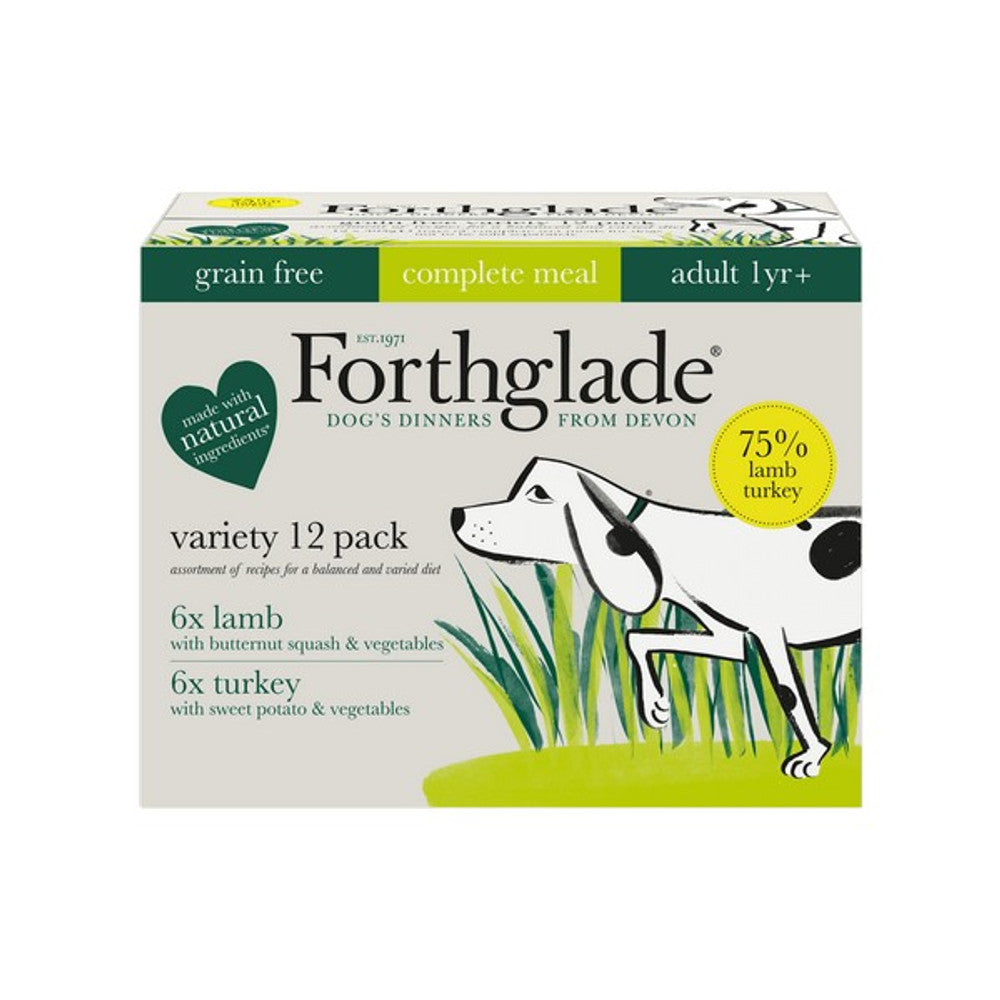 Forthglade Complete Adult Grain Free Variety (Lamb & Turkey) & Vegetables 12x395g