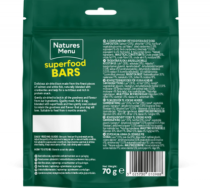 Natures Menu Country Hunter Superfood Bars Salmon and White Fish