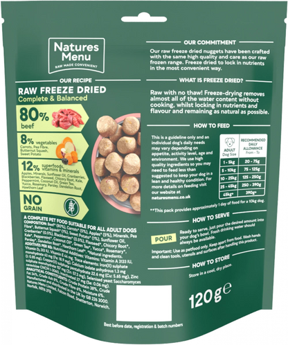 Natures Menu Complete Freeze Dried Food 80/20 Beef
