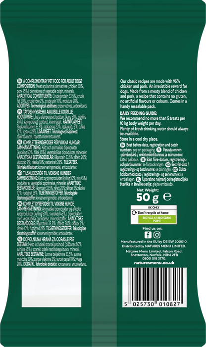 Natures Menu Treats Chicken & Pork For Dogs