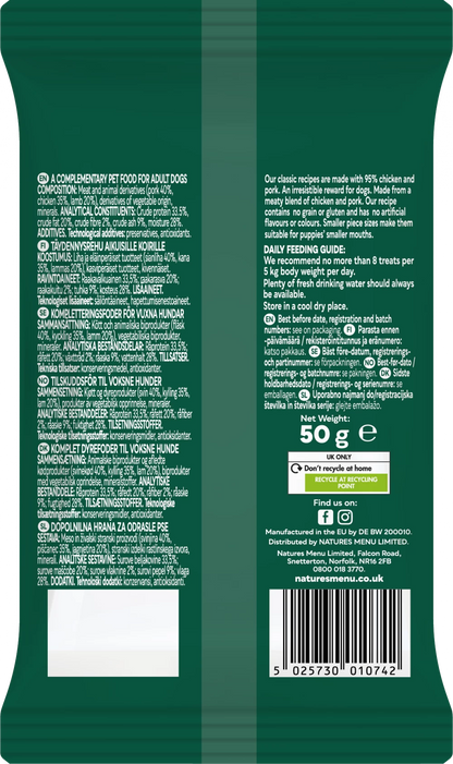 Natures Menu Treats Lamb, Chicken & Pork For Dogs