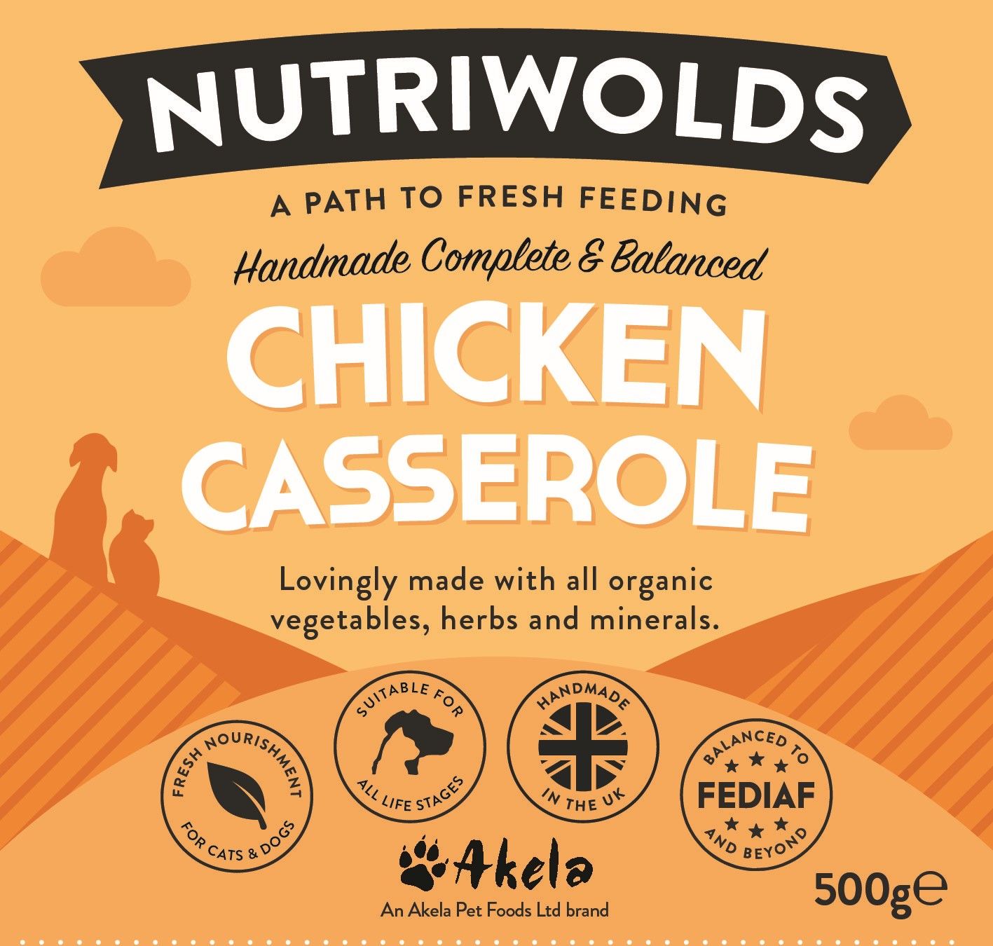 Nutriwolds Chicken Casserole Complete Dog Food 500g