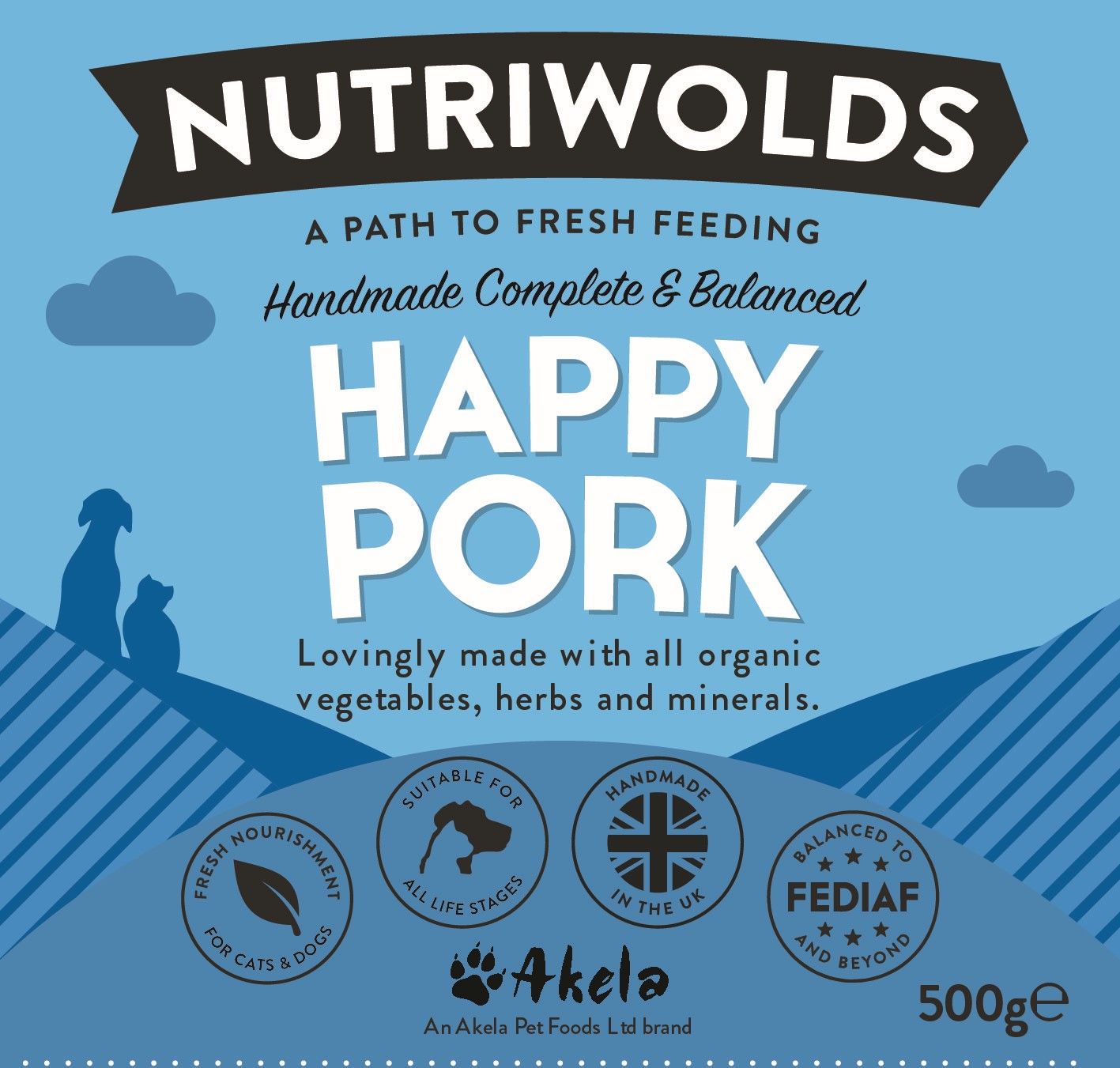 Nutriwolds Happy Pork Complete Dog Food 500g