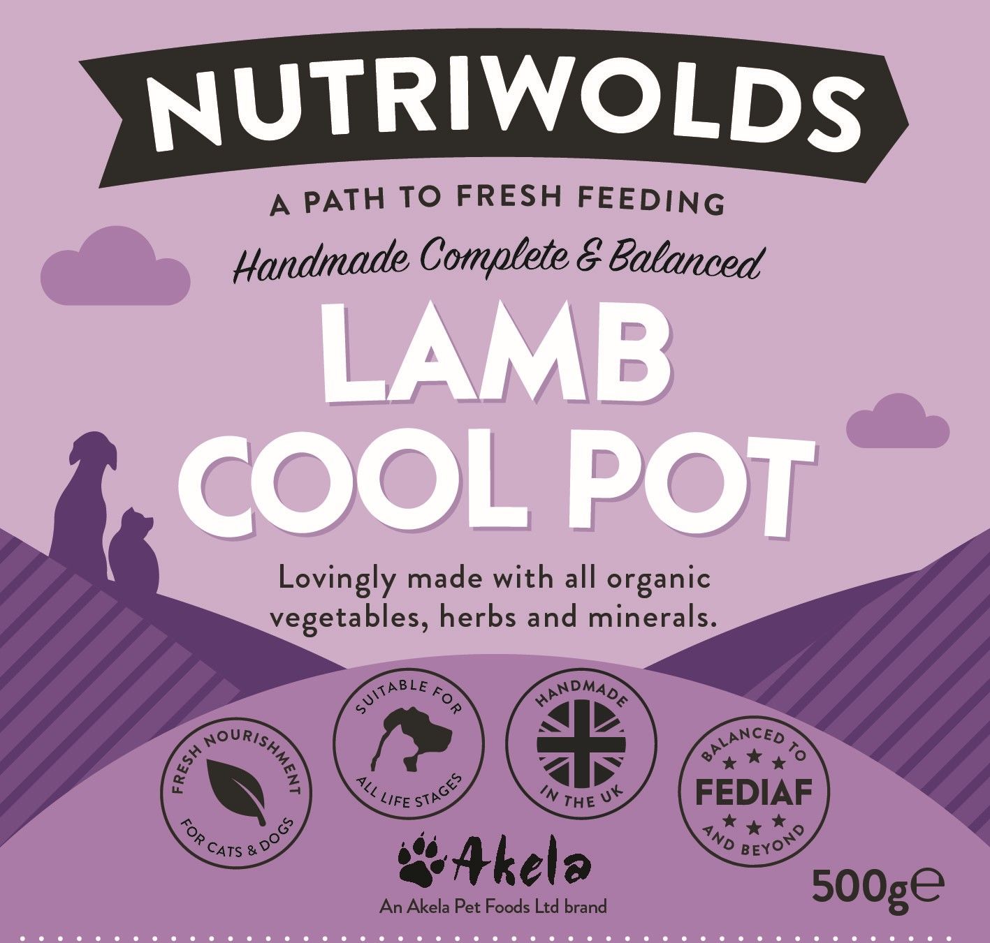Nutriwolds Lamb Cool Pot Complete Dog Food 500g