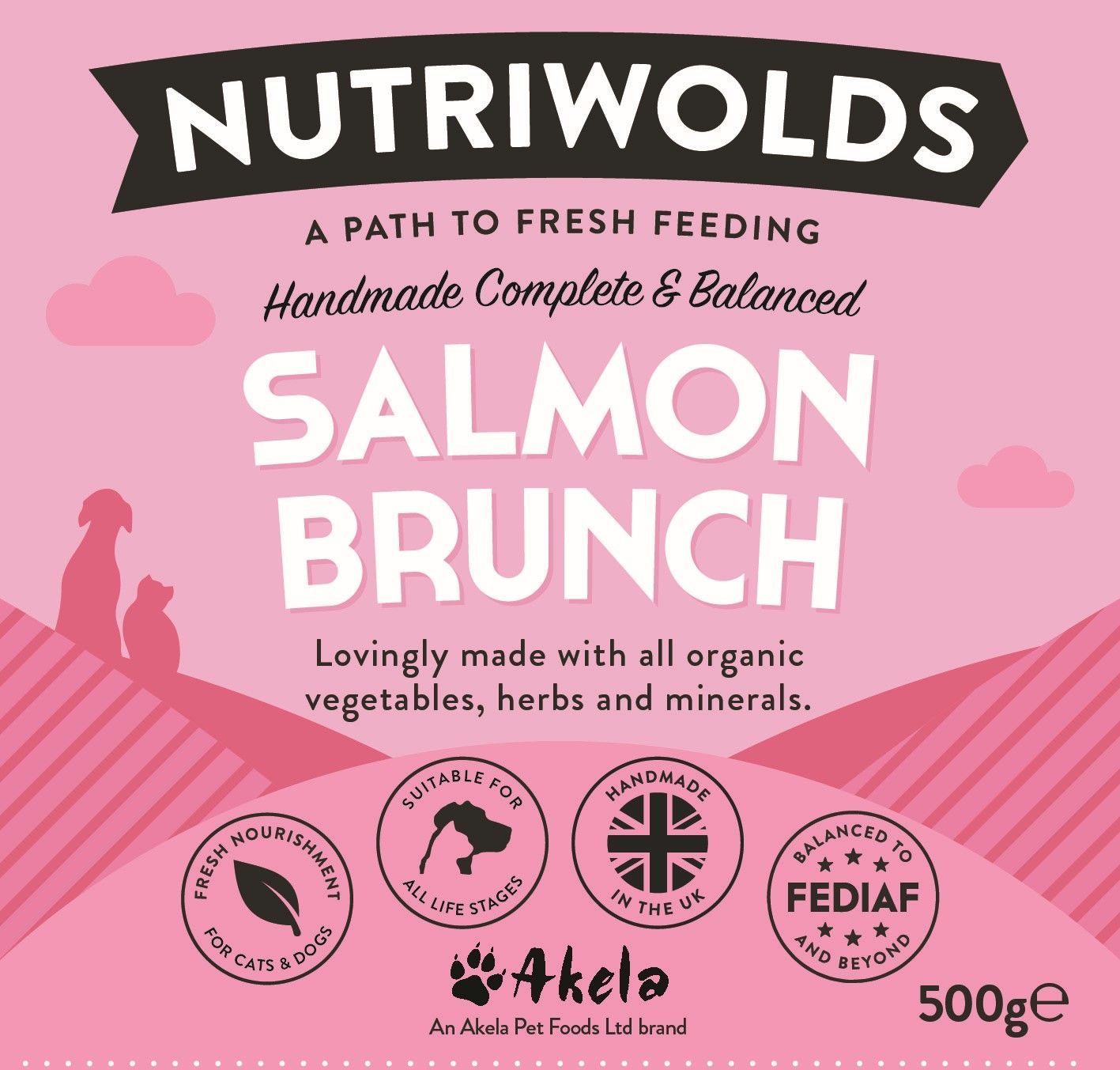 Nutriwolds Salmon Brunch Complete Dog Food 500g