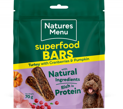 Natures Menu Country Hunter Superfood Bars Turkey