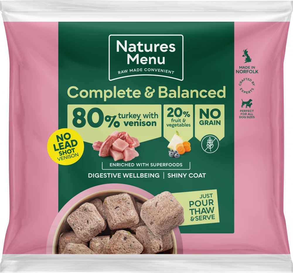 Natures Menu Complete & Balanced Raw Turkey with Venison 1kg