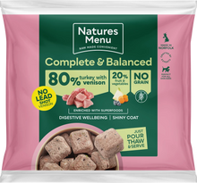 Natures Menu Complete & Balanced Raw Turkey with Venison 1kg