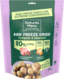 Natures Menu Complete Freeze Dried Food 80/20 Turkey