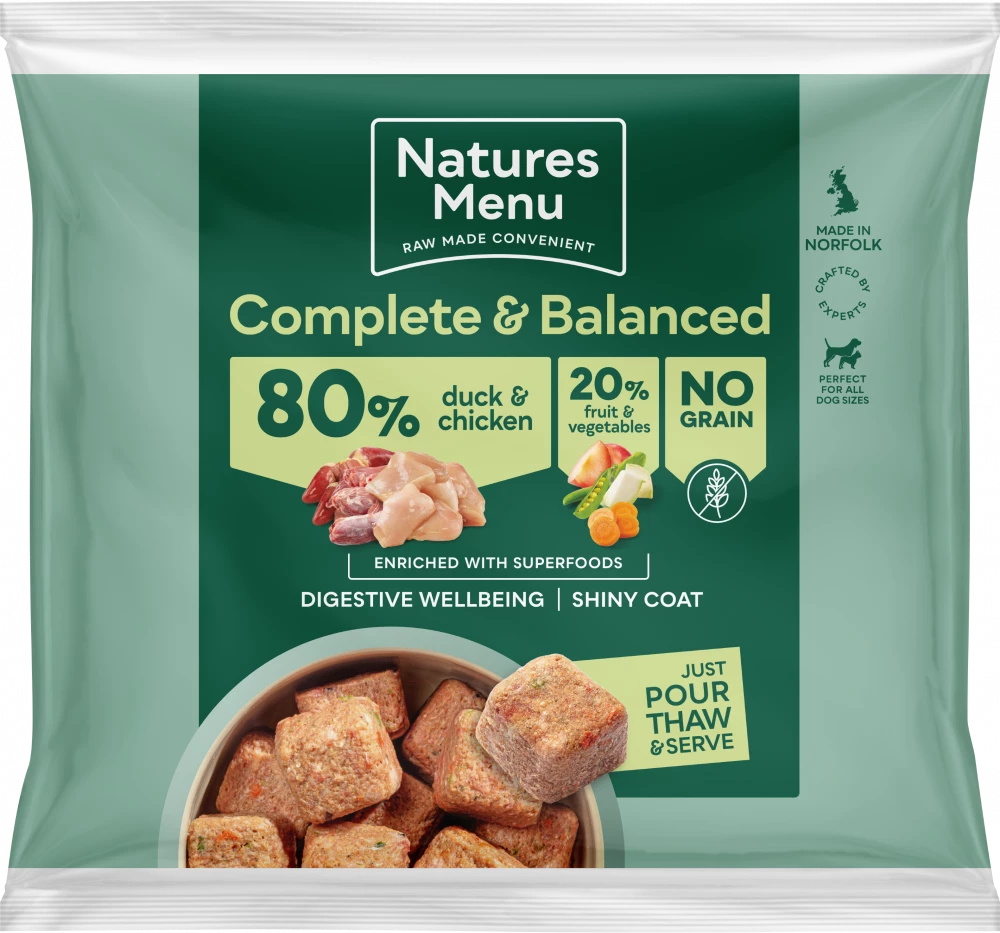Natures Menu Complete & Balanced Raw 80/20 Duck and Chicken 1kg