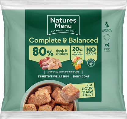 Natures Menu Complete & Balanced Raw 80/20 Duck and Chicken 1kg