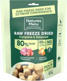 Natures Menu Complete Freeze Dried Food 80/20 Lamb