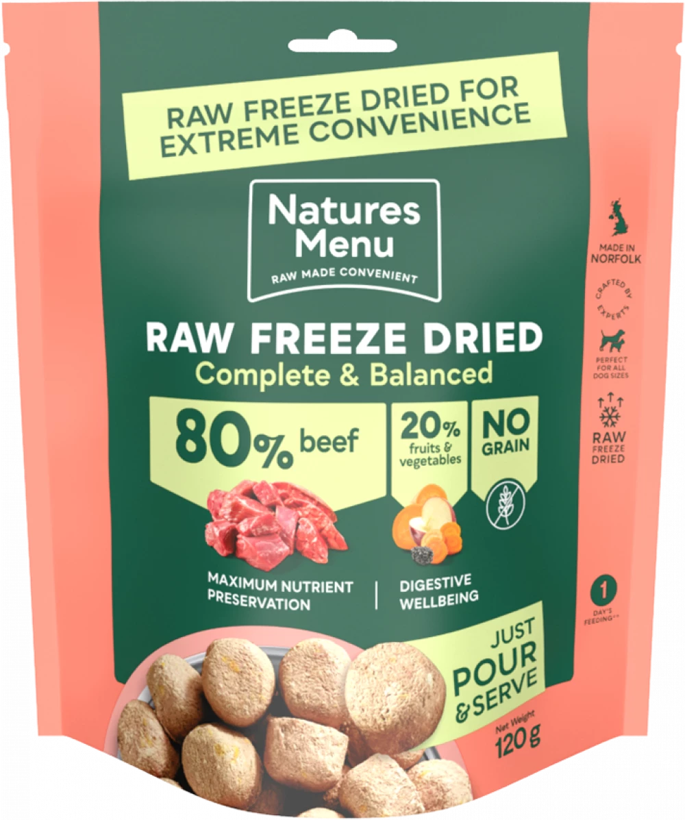 Natures Menu Complete Freeze Dried Food 80/20 Beef