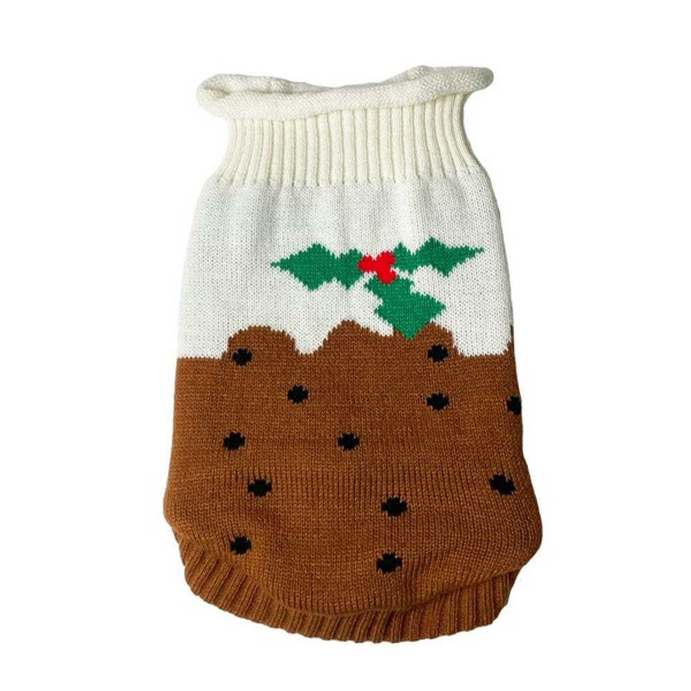 Happy Pet Christmas Pudding Sweater Medium Large