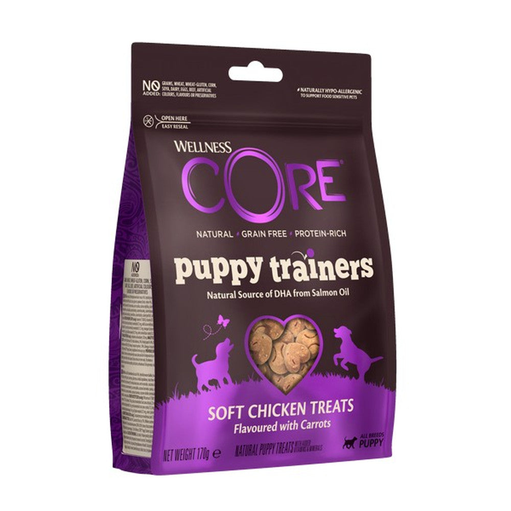 Wellness CORE Dog Treats Puppies Puppy Trainers Chicken with Carrots 170g