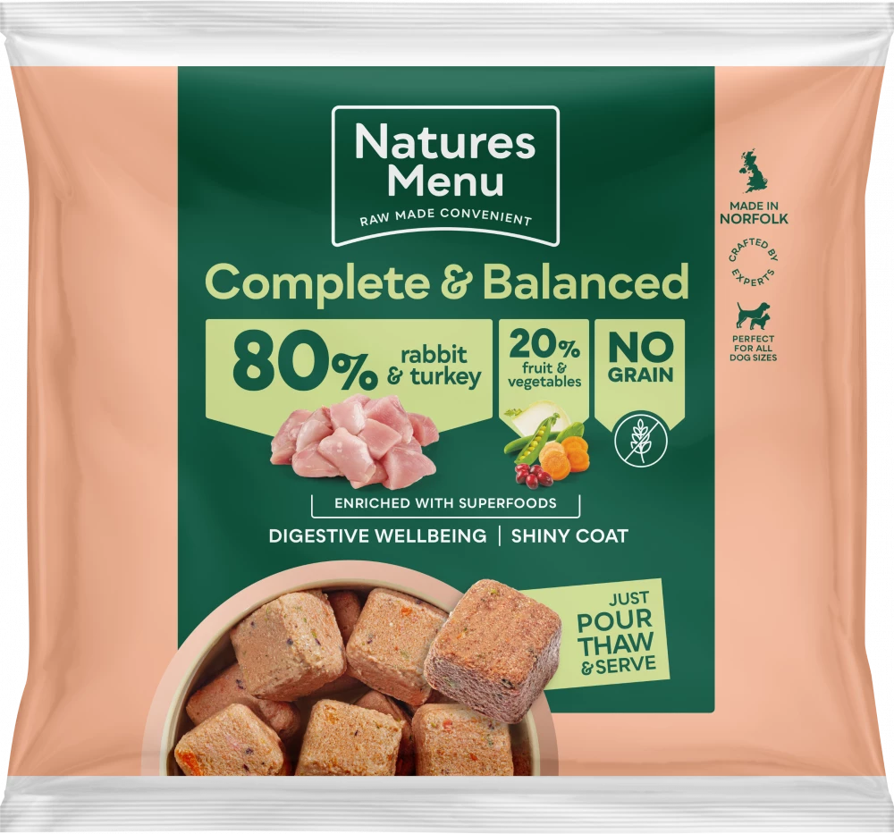 Natures Menu Country Hunter Raw Nuggets Rabbit & Turkey 1kg