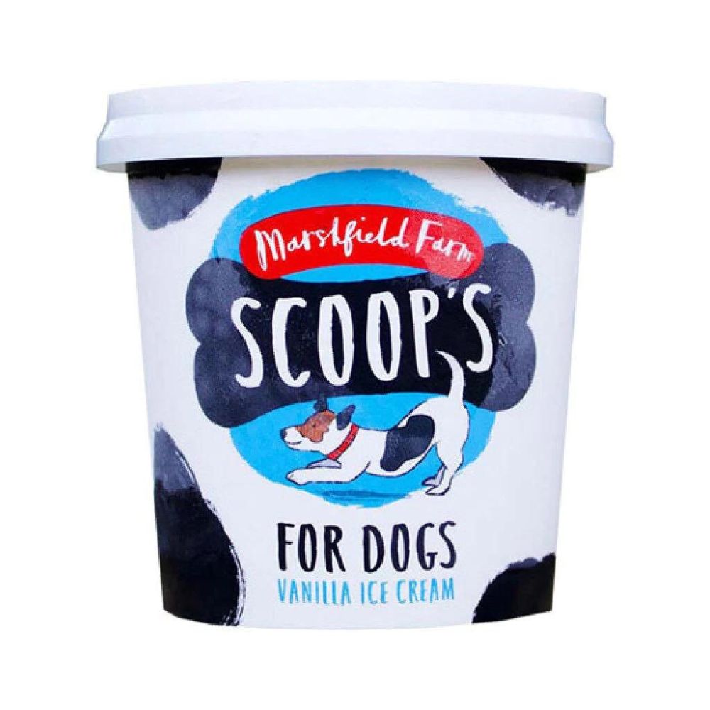 Scoops Vanilla Ice Cream for Dogs with joint aid supplement 125ml