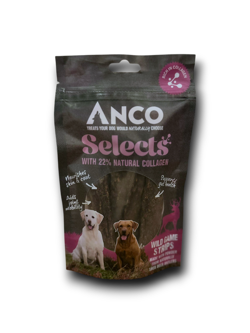 Anco Selects Wild Game Strips with Collagen 85g