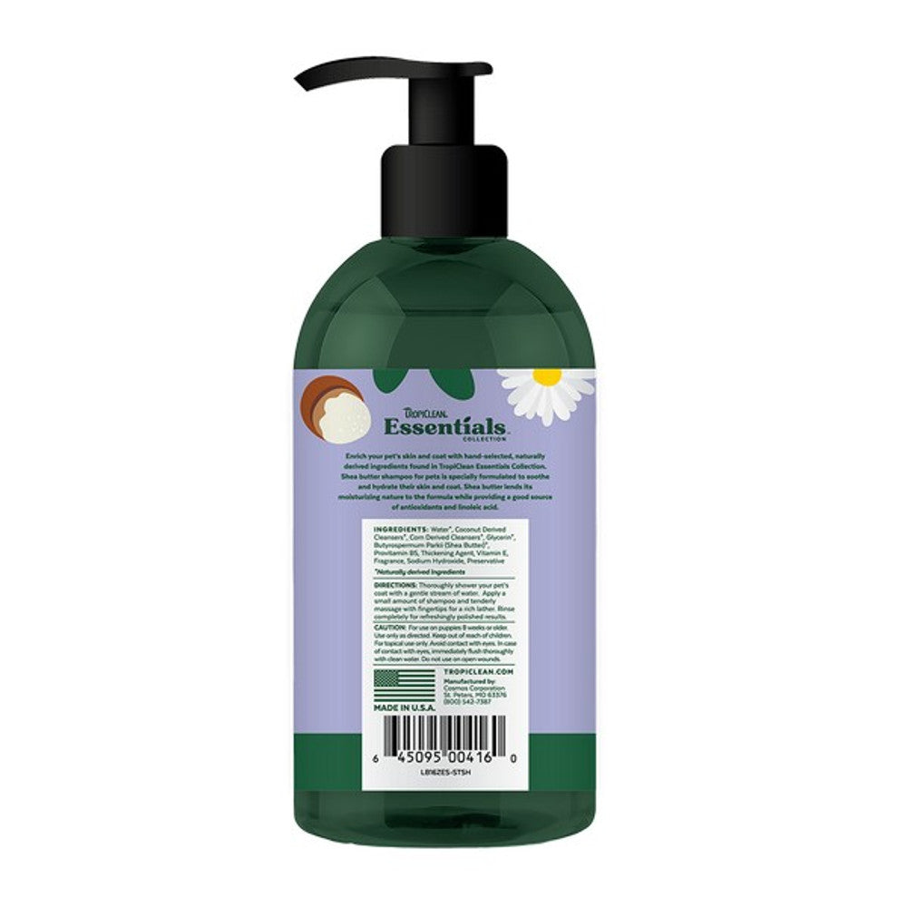 TropiClean Essentials Shea Butter Shampoo for Dogs, Puppies & Cats 473ml