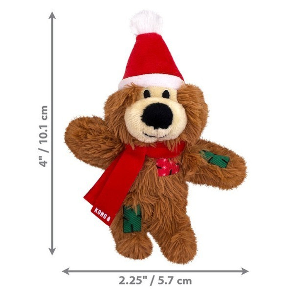 KONG Holiday Softies Bear with Catnip Assorted