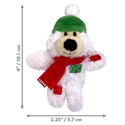 KONG Holiday Softies Bear with Catnip Assorted