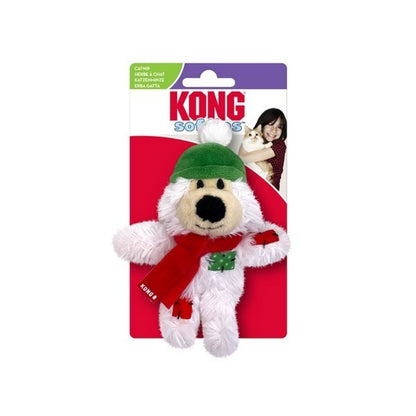 KONG Holiday Softies Bear with Catnip Assorted