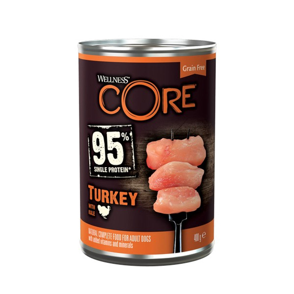 Wellness CORE Dog Wet 95% Single Protein Turkey with Kale Recipe 400g