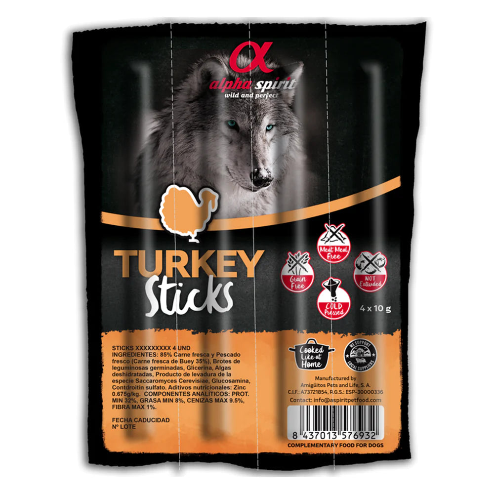 Alpha Spirit Turkey Dog Treat Bar String