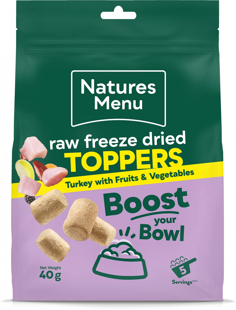 Natures Menu Complete Freeze Dried Food Turkey Toppers 40g