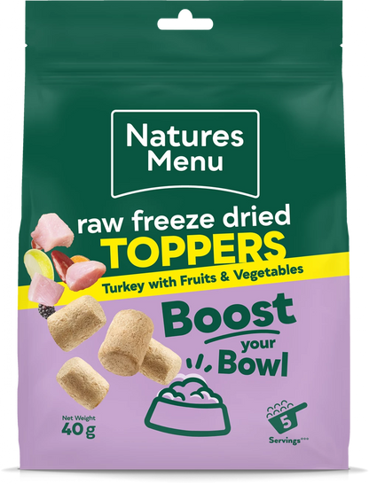 Natures Menu Complete Freeze Dried Food Turkey Toppers 40g