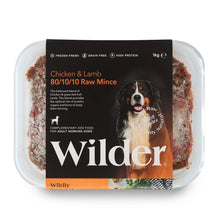 Wilder raw dog food package with a dog on the label