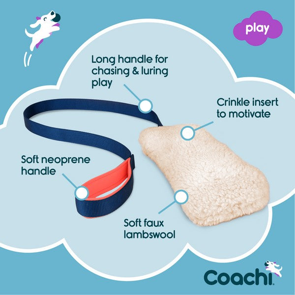 CoA Coachi Chase & Crinkle Navy, Coral & Faux Lambswool