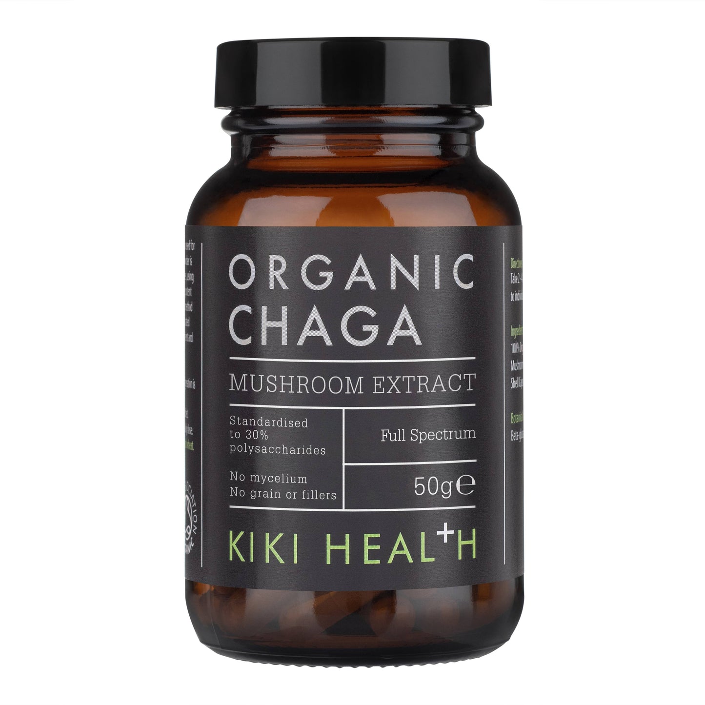 Kiki Health Organic Mushroom Extract Chaga Powder 50g