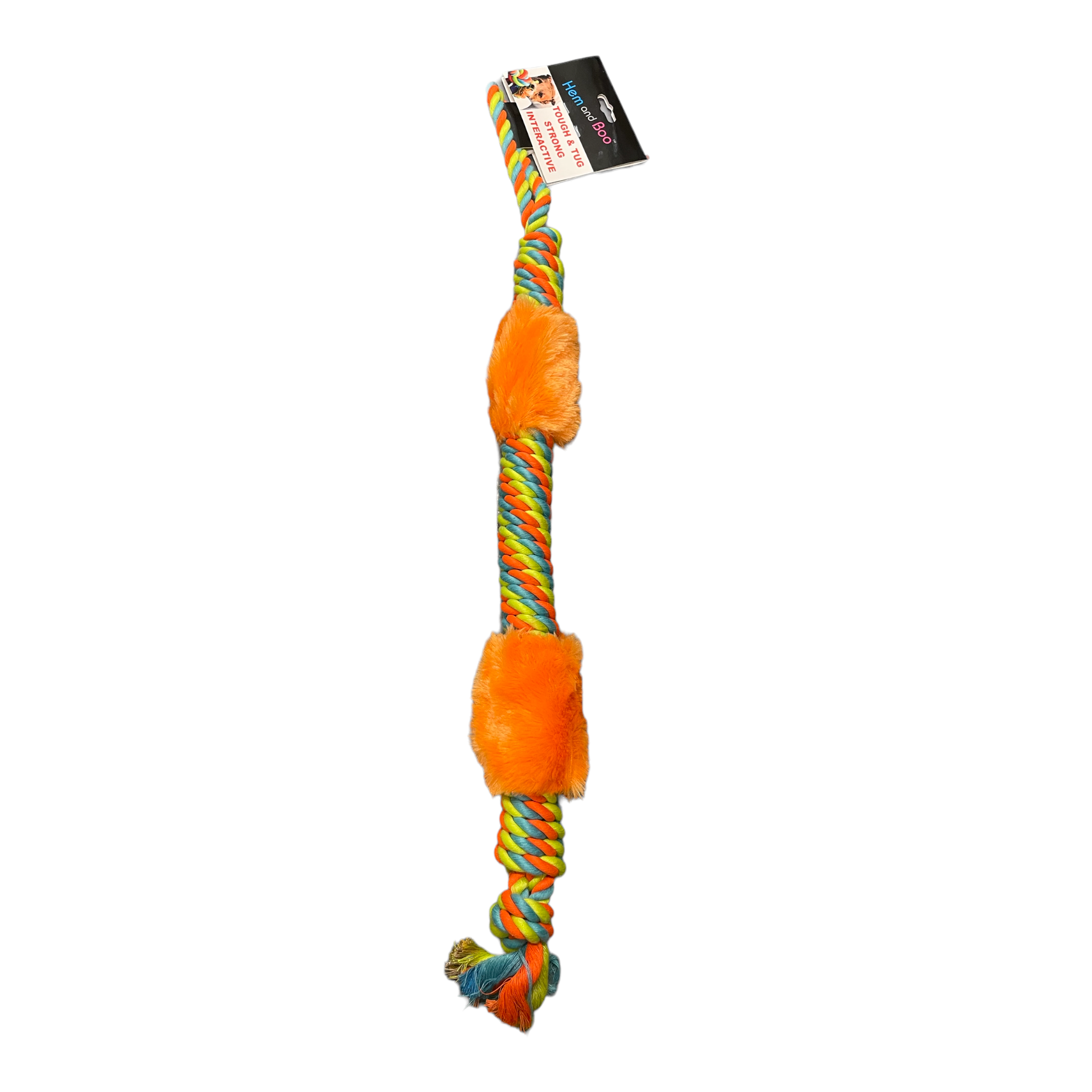 Hem and Boo Tough and Tug Rope with Fur (71cm)