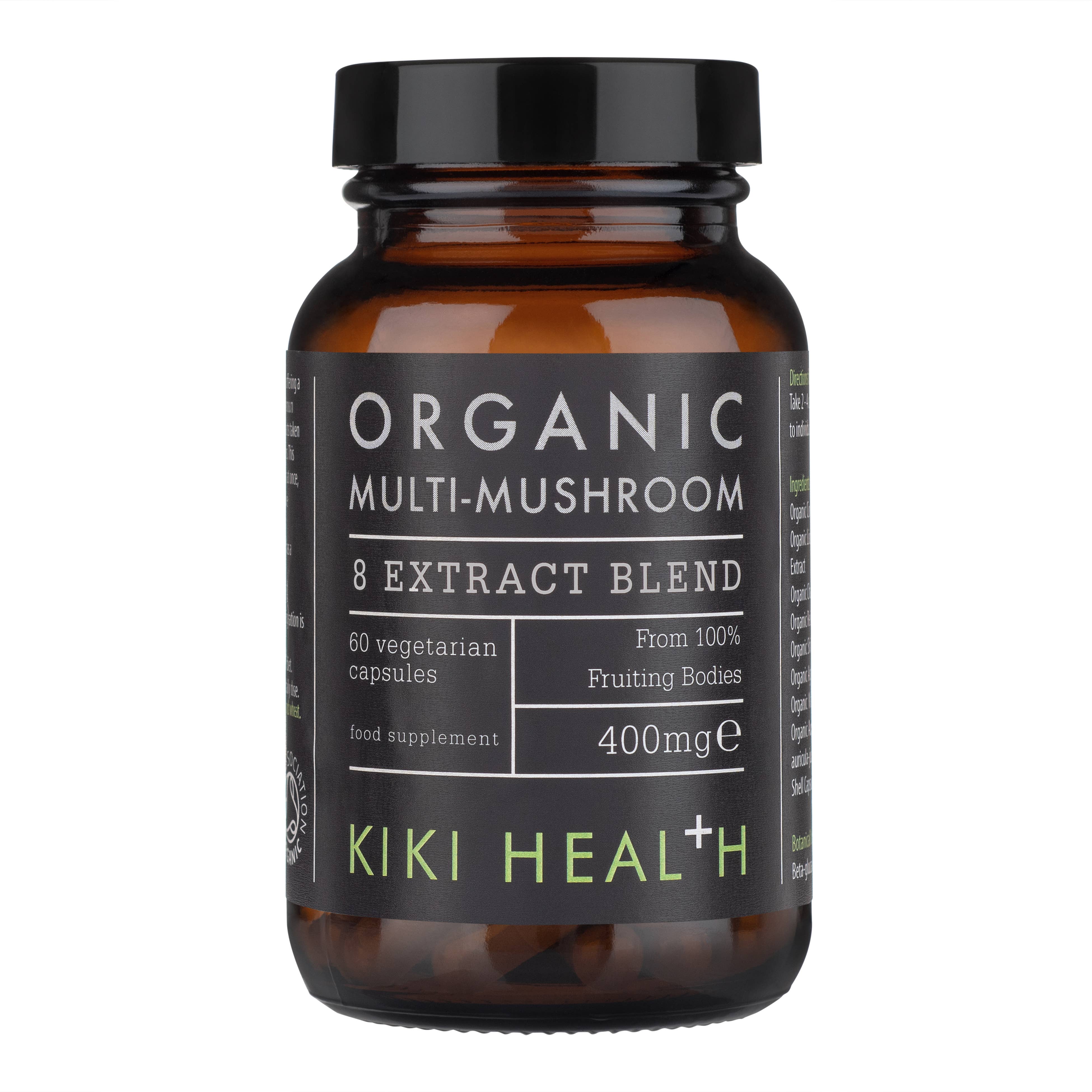 Kiki Health Organic 8 Mushroom Extract Blend - 60 Vegicaps