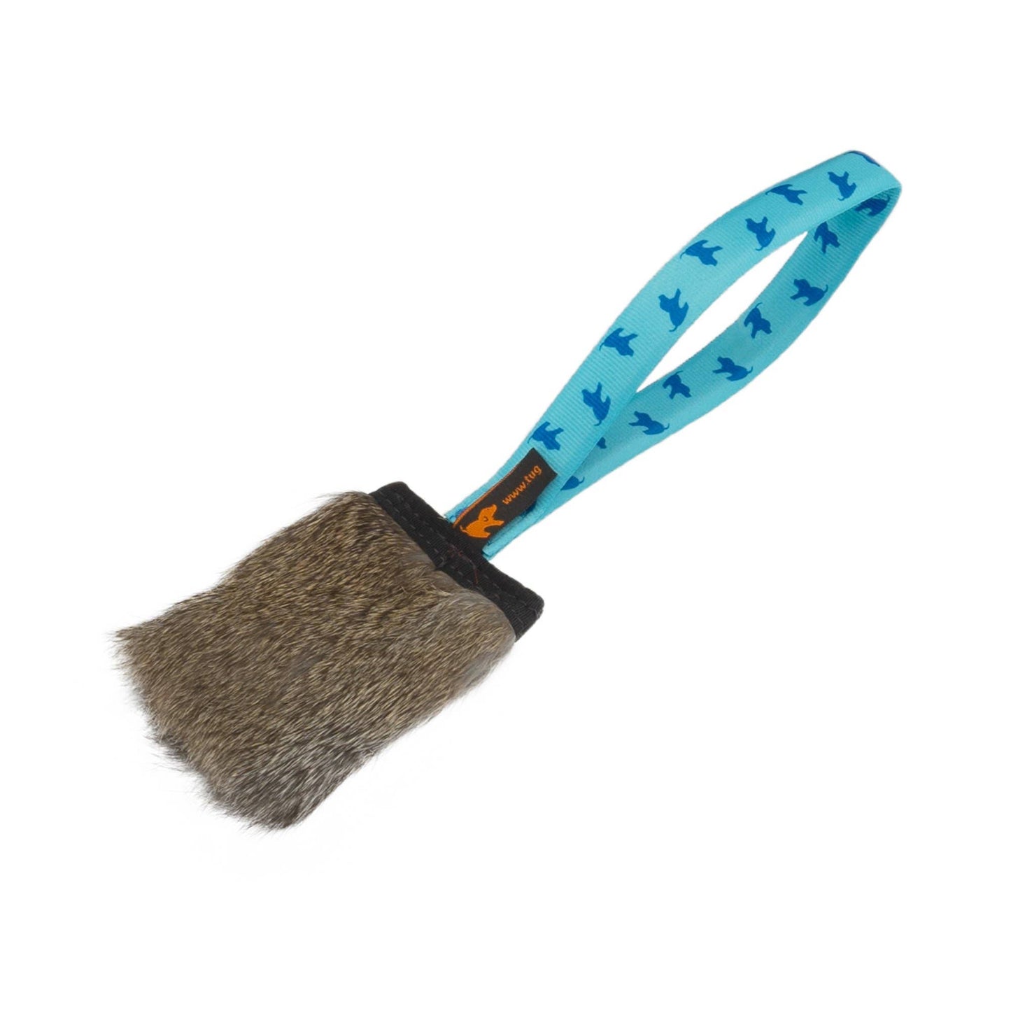 Rabbit Fur Squeaker Tug | Responsibly Sourced | Tug-E-Nuff