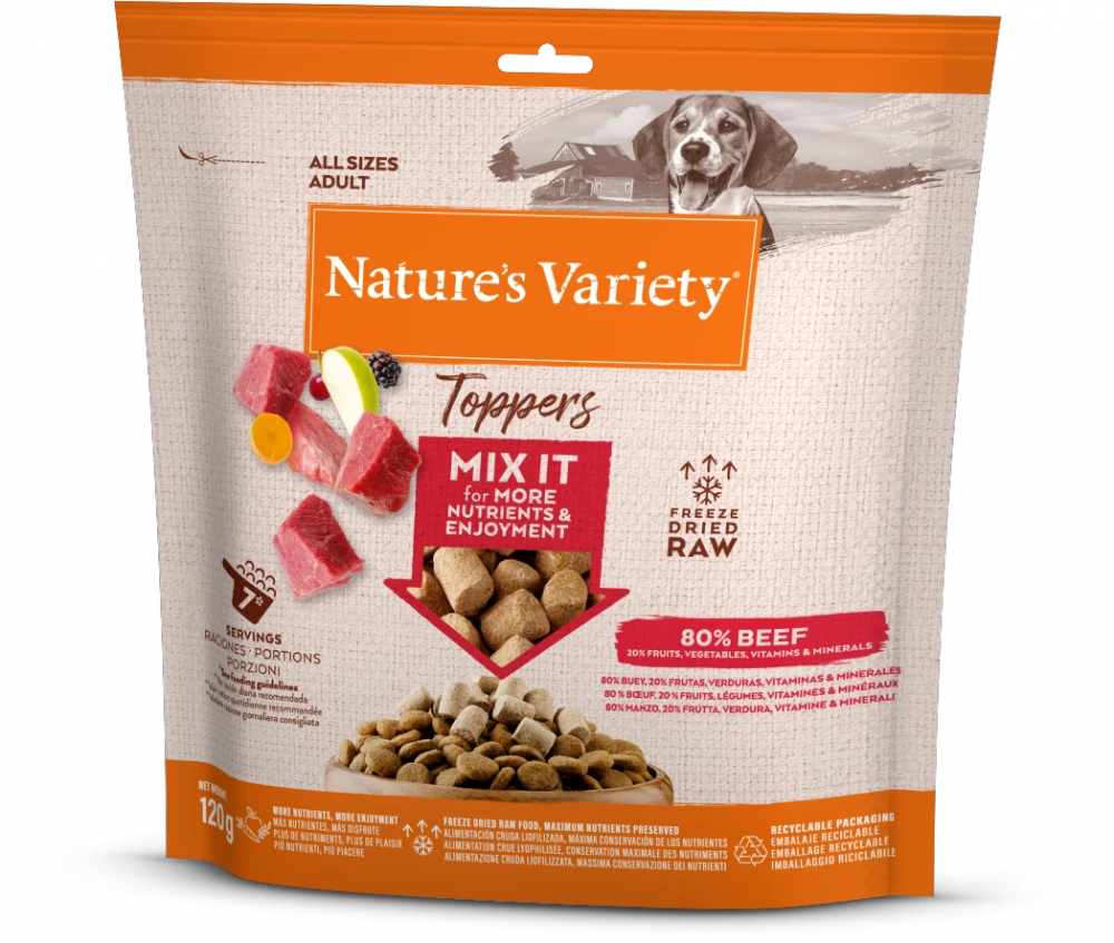 Nature's Variety Freeze Dried Beef Toppers (120g)