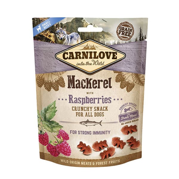 Carnilove Mackerel with Raspberry Crunchy Snacks Small Bites 200g