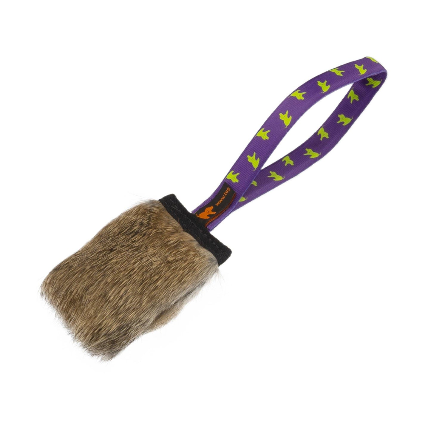Rabbit Fur Squeaker Tug | Responsibly Sourced | Tug-E-Nuff