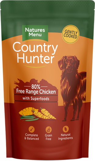 Natures Menu Country Hunter Free Range Chicken with Superfoods Pouch 150g