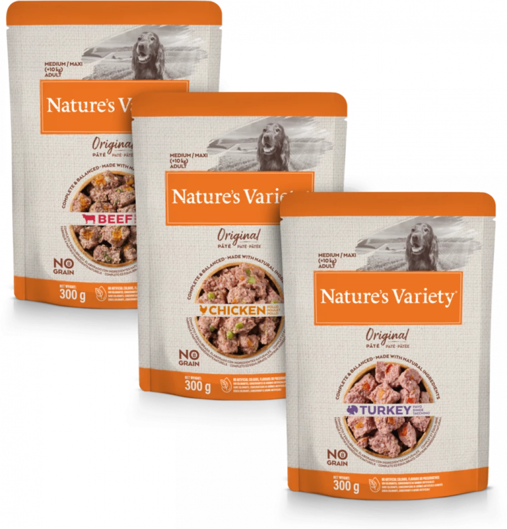 Nature's Variety Original Pate Multipack for Adult Dogs (8 x 300g)