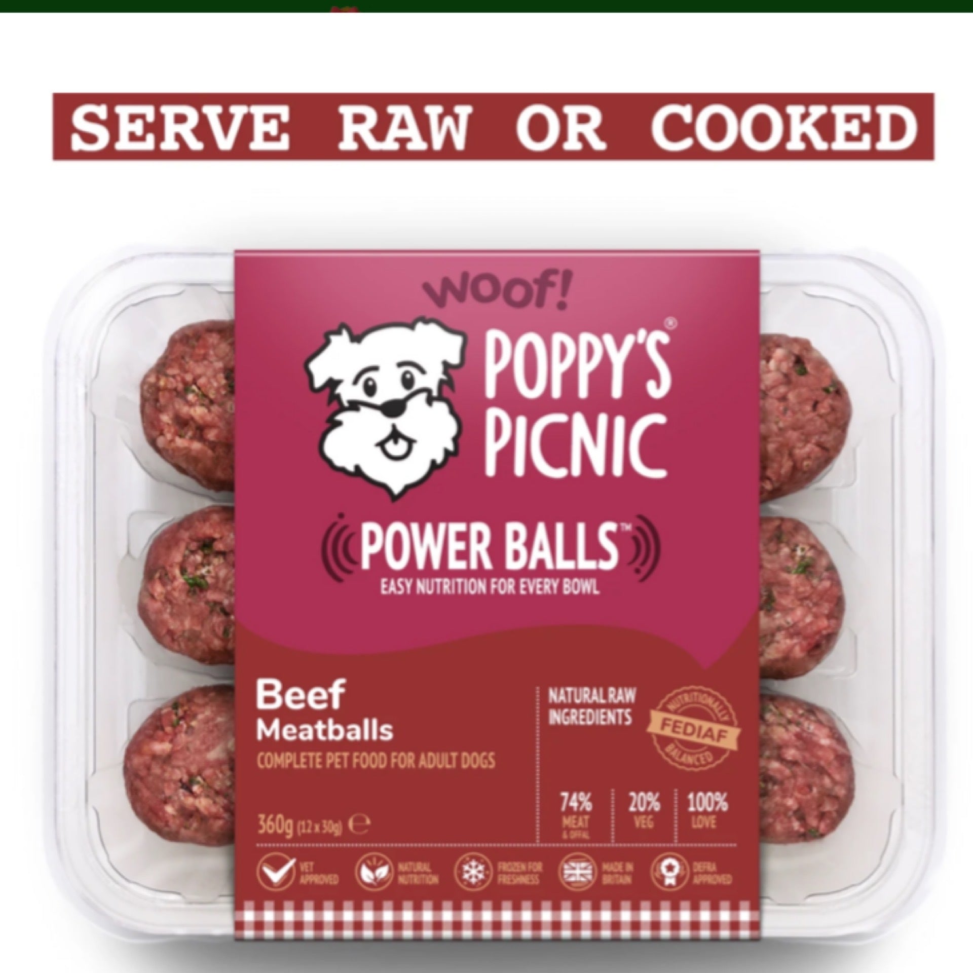 Poppy's Picnic Power Balls Beef 360g