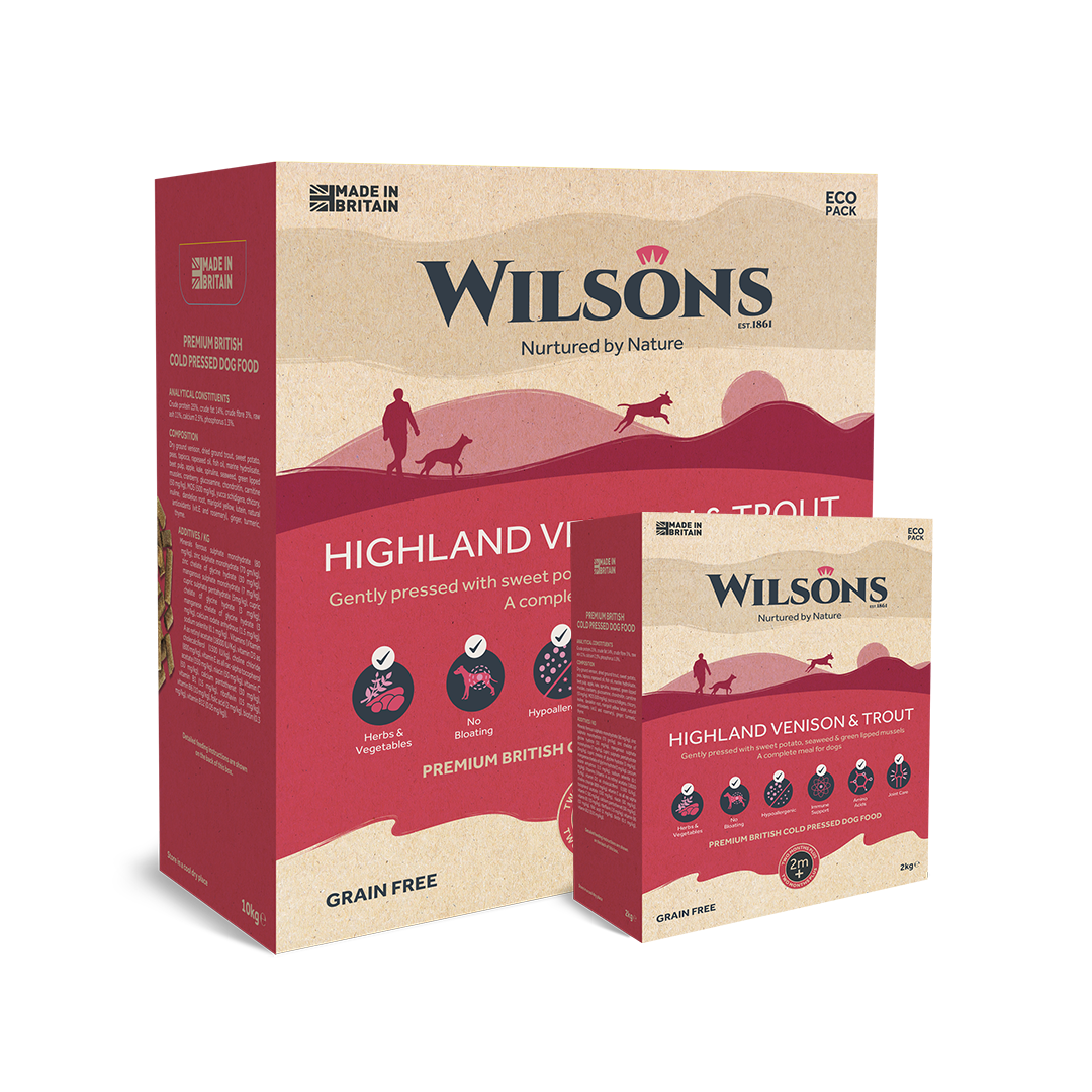 Wilsons Highland Venison & Trout Premium British Cold Pressed Dog Food