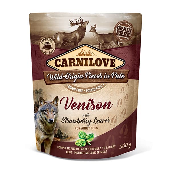 Carnilove Venison with Strawberry Leaves 300g - Tilly's Treat Cupboard