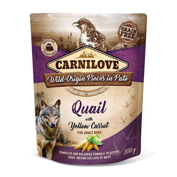 Carnilove Quail with Yellow Carrot 300g - Tilly's Treat Cupboard