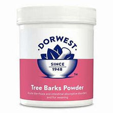 A container of Dorwest Tree Bark Powder, with branding and product name visible.